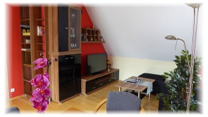 wohnzimmer Ferienwohnung Metzingen Gästehaus Taraba